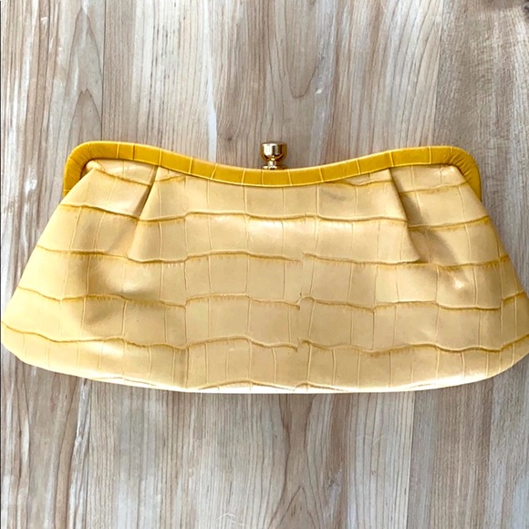 ❤️ Banana Republic Yellow Frame Lock Clutch - Picture 6 of 6